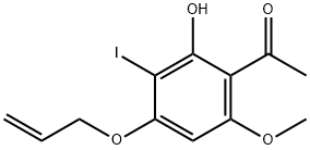 1-[2-Hydroxy-3-iodo-6-methoxy-4-(2-propenyloxy)phenyl]ethanone Structure