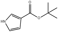 1H-Pyrrole-3-carboxylic acid, 1,1-dimethylethyl ester 구조식 이미지