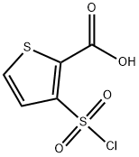 2-Thiophenecarboxylic acid, 3-(chlorosulfonyl)- Structure