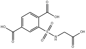 1,4-Benzenedicarboxylic acid, 2-[[(carboxymethyl)amino]sulfonyl]- Structure