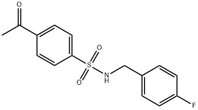 Benzenesulfonamide, 4-acetyl-N-[(4-fluorophenyl)methyl]- Structure