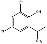 2-(1-aminoethyl)-6-bromo-4-chlorophenol 구조식 이미지