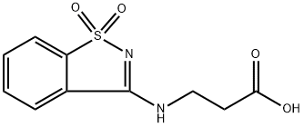 3-[(1,1-dioxo-1,2-benzothiazol-3-yl)amino]propanoic acid 구조식 이미지