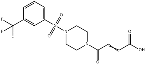 2-Butenoic acid, 4-oxo-4-[4-[[3-(trifluoromethyl)phenyl]sulfonyl]-1-piperazinyl]- Structure