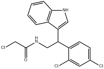 Acetamide, 2-chloro-N-[2-(2,4-dichlorophenyl)-2-(1H-indol-3-yl)ethyl]- 구조식 이미지