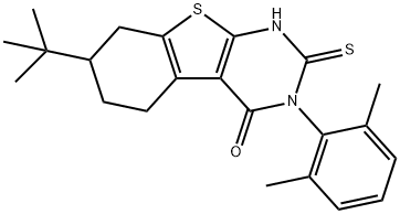 11-tert-butyl-4-(2,6-dimethylphenyl)-5-sulfanyl-8-thia-4,6-diazatricyclo[7.4.0.0,2,7]trideca-1(9),2(7),5-trien-3-one 구조식 이미지