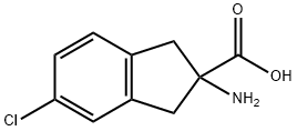 1H-Indene-2-carboxylic acid, 2-amino-5-chloro-2,3-dihydro- 구조식 이미지