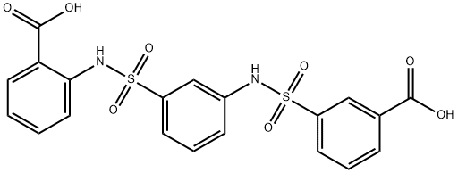 3-({3-[(2-carboxyphenyl)sulfamoyl]phenyl}sulfamoyl)benzoic acid 구조식 이미지