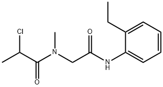 Propanamide, 2-chloro-N-[2-[(2-ethylphenyl)amino]-2-oxoethyl]-N-methyl- Structure