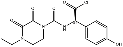 (R)-2-(4-ethyl-2,3-dioxopiperazine-1-carboxamido)-2-(4-hydroxyphenyl)acetyl chloride Structure