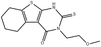 [1]Benzothieno[2,3-d]pyrimidin-4(1H)-one, 2,3,5,6,7,8-hexahydro-3-(2-methoxyethyl)-2-thioxo- 구조식 이미지