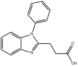 3-(1-phenyl-1H-1,3-benzodiazol-2-yl)propanoic acid 구조식 이미지