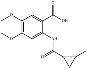 Benzoic acid, 4,5-dimethoxy-2-[[(2-methylcyclopropyl)carbonyl]amino]- 구조식 이미지