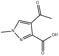 1H-Pyrazole-3-carboxylic acid, 4-acetyl-1-methyl- Structure