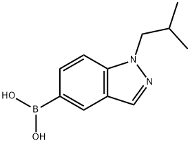 1-(2-Methylpropyl)-1H-indazol-5-yl]boronic acid Structure