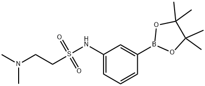 Ethanesulfonamide, 2-(dimethylamino)-N-[3-(4,4,5,5-tetramethyl-1,3,2-dioxaborolan-2-yl)phenyl]- Structure