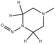 N-Methyl-N’-nitrosopiperazine-d4 구조식 이미지