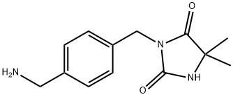 2,4-Imidazolidinedione, 3-[[4-(aminomethyl)phenyl]methyl]-5,5-dimethyl- 구조식 이미지