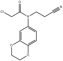 Acetamide, 2-chloro-N-(2-cyanoethyl)-N-(2,3-dihydro-1,4-benzodioxin-6-yl)- Structure