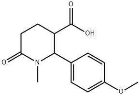 3-Piperidinecarboxylic acid, 2-(4-methoxyphenyl)-1-methyl-6-oxo- Structure