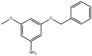 Benzenamine, 3-methoxy-5-(phenylmethoxy)- Structure