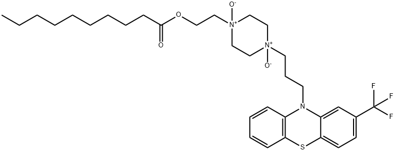 1-(2-(Decanoyloxy)ethyl)-4-(3-(2-(trifluoromethyl)-10H-phenothiazin-10-yl)propyl)piperazine 1, 4-Dioxide Structure