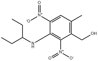 Benzenemethanol, 3-[(1-ethylpropyl)amino]-6-methyl-2,4-dinitro- Structure