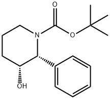 1-Piperidinecarboxylic acid, 3-hydroxy-2-phenyl-, 1,1-dimethylethyl ester, (2R,3R)- Structure