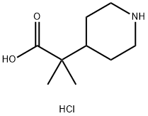 2-Methyl-2-(piperidin-4-yl)propanoic acid hydrochloride 구조식 이미지