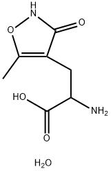 4-Isoxazolepropanoic acid, α-amino-2,3-dihydro-5-methyl-3-oxo-, hydrate (1:1) Structure