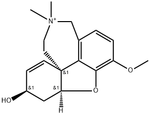 6H-Benzofuro[3a,3,2-ef][2]benzazepinium, 4a,5,9,10,11,12-hexahydro-6-hydroxy-3-methoxy-11,11-dimethyl-, (4aS,6R,8aS)- 구조식 이미지