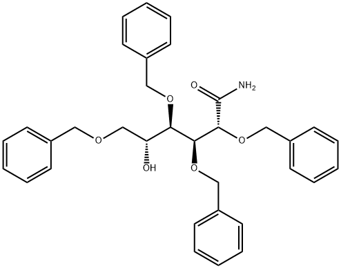 D-Gluconamide, 2,3,4,6-tetrakis-O-(phenylmethyl)- Structure