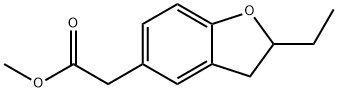 5-Benzofuranacetic acid, 2-ethyl-2,3-dihydro-, methyl ester Structure