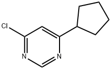 Pyrimidine, 4-chloro-6-cyclopentyl- Structure