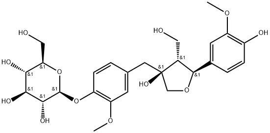 ()-Olivil 4″-O-glucoside 구조식 이미지