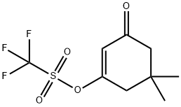 Methanesulfonic acid, 1,1,1-trifluoro-, 5,5-dimethyl-3-oxo-1-cyclohexen-1-yl ester Structure
