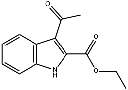 1H-Indole-2-carboxylic acid, 3-acetyl-, ethyl ester 구조식 이미지