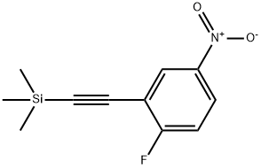 Benzene, 1-fluoro-4-nitro-2-[2-(trimethylsilyl)ethynyl]- Structure