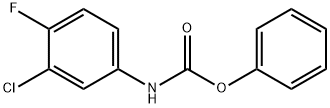 Carbamic acid, N-(3-chloro-4-fluorophenyl)-, phenyl ester Structure