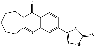 Azepino[2,1-b]quinazolin-12(6H)-one, 3-(4,5-dihydro-5-thioxo-1,3,4-oxadiazol-2-yl)-7,8,9,10-tetrahydro- 구조식 이미지
