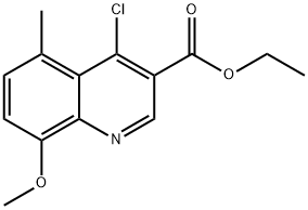 3-Quinolinecarboxylic acid, 4-chloro-8-methoxy-5-methyl-, ethyl ester Structure