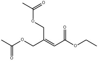 2-Butenoic acid, 4-(acetyloxy)-3-[(acetyloxy)methyl]-, ethyl ester 구조식 이미지