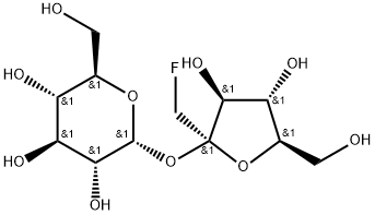 α-D-Glucopyranoside, 1-deoxy-1-fluoro-β-D-fructofuranosyl 구조식 이미지