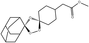 Methyl 2-((1R,3R,4''S,5R,5'S,7R)-Dispiro[adamantane-2,3'-[1,2,4]trioxolane-5',1''-cyclohexan]-4''-yl)acetate Structure