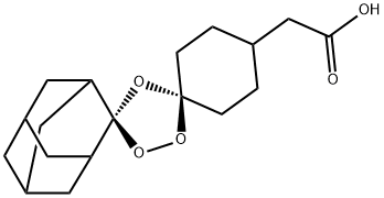 cis-Dispiro[cyclohexane-1,3'-[1,2,4]trioxolane-5',2''-tricyclo[3.3.1.13,7]decane]-4-acetic Acid Structure