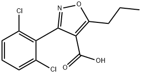 4-Isoxazolecarboxylic acid, 3-(2,6-dichlorophenyl)-5-propyl- Structure