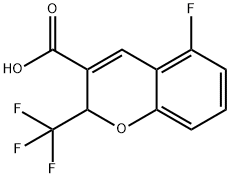 2H-1-Benzopyran-3-carboxylic acid, 5-fluoro-2-(trifluoromethyl)- 구조식 이미지