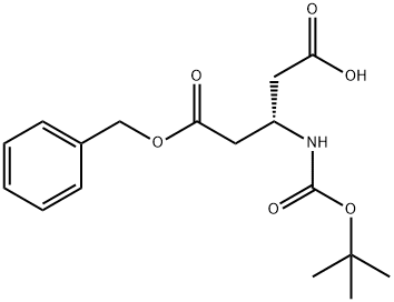 Pentanedioic acid, 3-[[(1,1-dimethylethoxy)carbonyl]amino]-, 1-(phenylmethyl) ester, (3S)- Structure