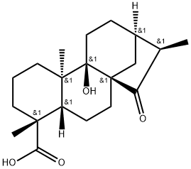 ent-9-Hydroxy-15-oxo-19-kauraic acid 구조식 이미지