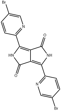 IN1306, 3,6-Bis(5-bromopyridin-2-yl)pyrrolo[3,4-c]pyrrole-1,4(2H,5H)-dione 구조식 이미지